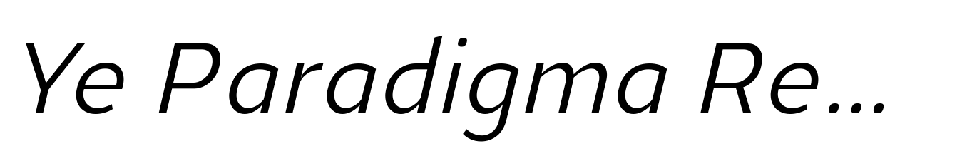 Ye Paradigma Regular Italic